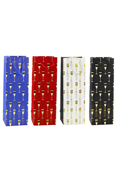 Three top online Bottle Gift Bag Glasses Motif 36 x 12 x 10 cm