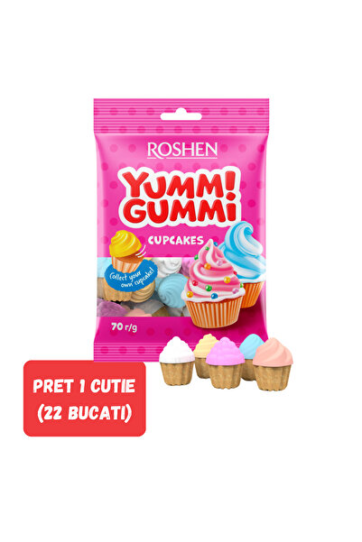 Roshen SET 22 PIECES Yummi Gummi CupCakes 70g /22pcs