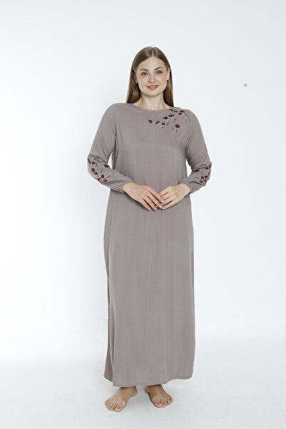 Juliet Deluxe Women's Plus Size Woven Viscose Fabric Long Sleeve Dress 33439