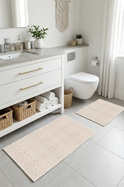 Olverno Home Banyo Paspası Makinede yıkanabilir Kaymaz Taban Leke Tutmaz Su E...