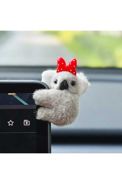 CARAVSTORE 1 Piece Gray Koala Car Interior Accessory