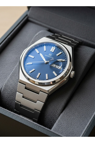 Momentus Gümüş Çelik Kordon Erkek Kol Saati CM380S-11SS