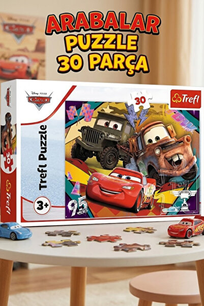 craftivio Trefl Arabalar 30 Parça Puzzle Lisanslı - Şimşek Mcqueen Ve Mater E...