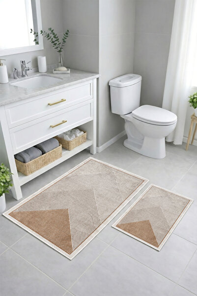 Olverno Home Banyo Paspası Makinede yıkanabilir Kaymaz Taban Leke Tutmaz Su E...