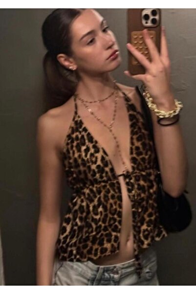 İsra Ayyıldız Moonstar Collection Pinterest leopar desenli bağlamalı büstiyer