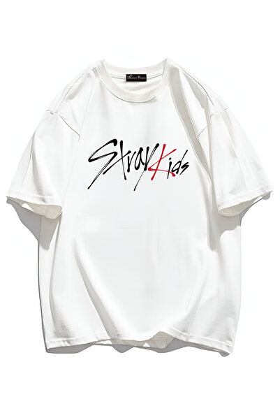 Marco Fresco Unisex Casual κοντομάνικο μπλουζάκι StrayKids με στάμπα για εφήβους