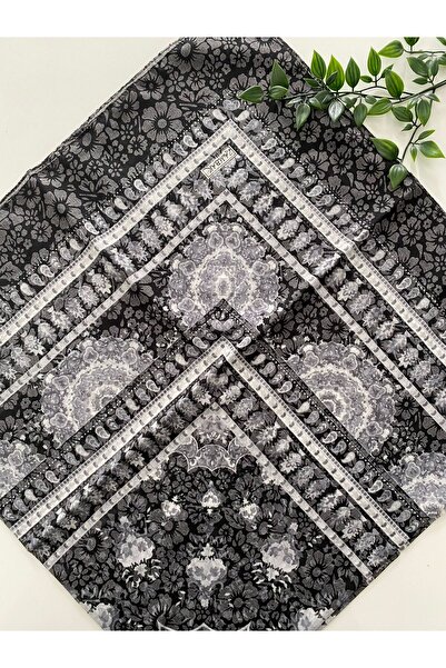 Zambak Eșarfă din bumbac cu model de țiglă, de dimensiuni mari