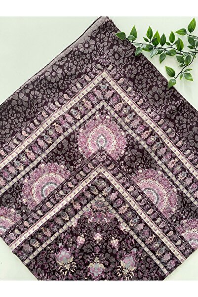 Zambak Tile Pattern Large Size Cotton Scarf