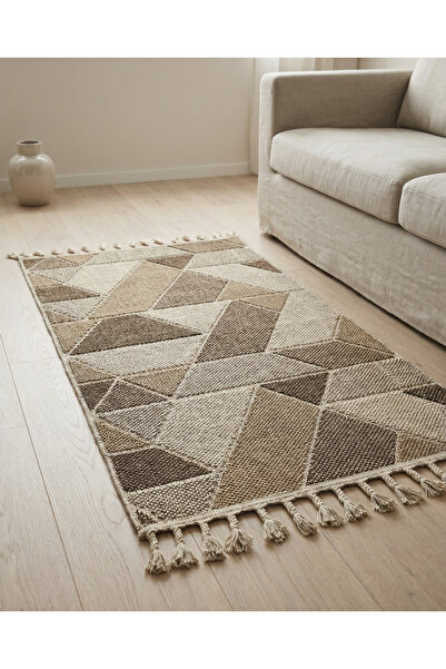 turgut Yolluk Hasır Dokulu İskandinav Sade Dokuma Taban Koridor Halısı