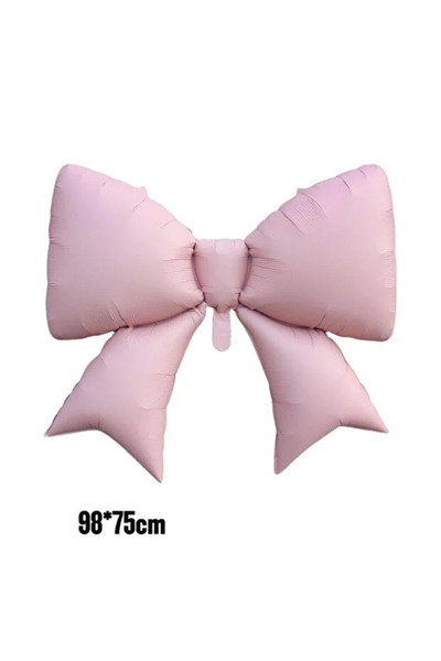 aşkın concept Kurdele Fiyonk Folyo Balon Soft Pembe 98x75 cm