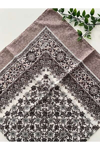 Zambak Eșarfă din bumbac cu model vintage, de dimensiuni mari