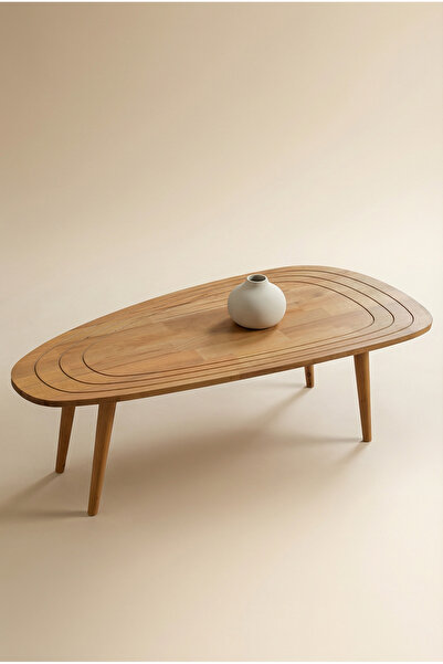 Fawdecor Sweet Doğal Masif Ahşap Modern Orta Sehpa Seti