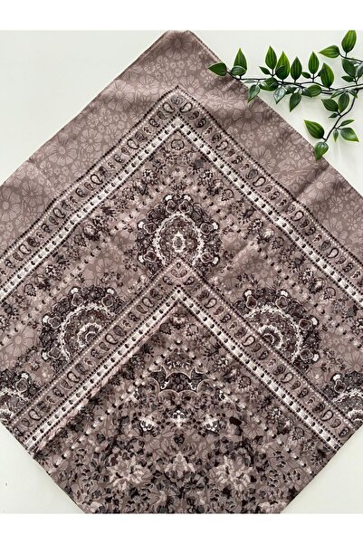 Zambak Eșarfă din bumbac cu model de țiglă, de dimensiuni mari