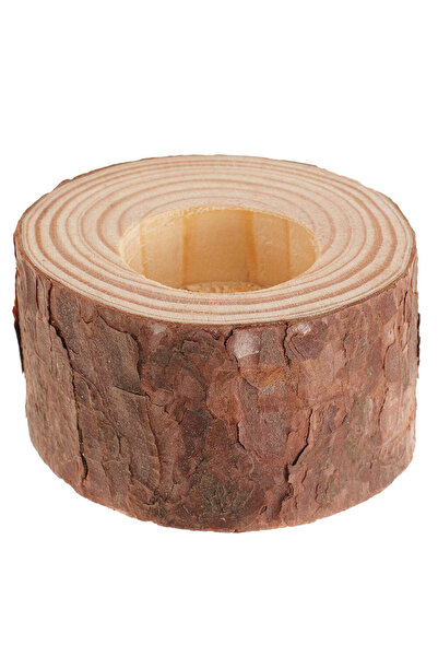 No branded Candle Holder from Tree Trunk
