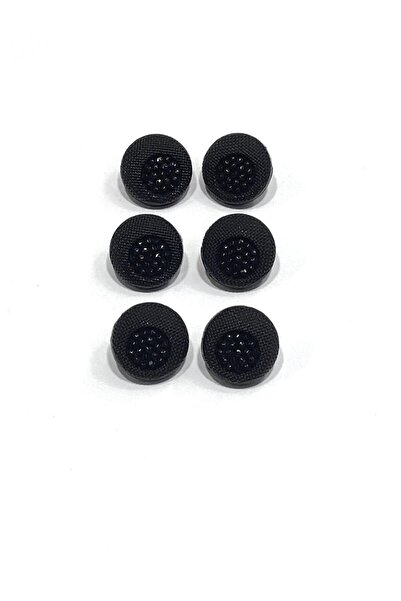 karantuhafiye زر معطف إيطالي / أسود / قماش منقوش / 2.3 سم / مجموعة من 6 قطع /...