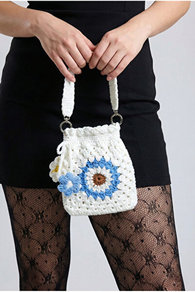 Talinhandmade Papatyalı Torba El Çantası
