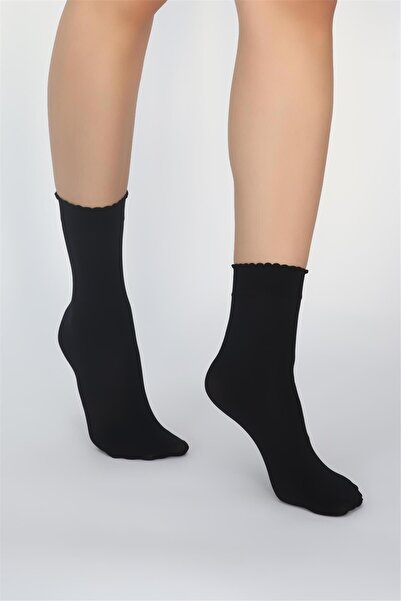 OBJE Women's Black Micro Socks