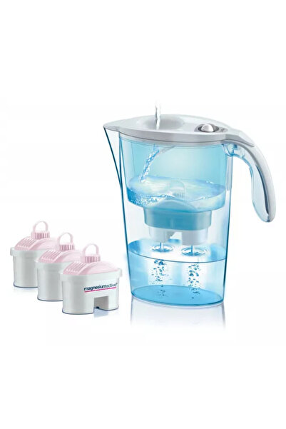 LAICA Water Filter Jug + 3 Magnesium Active Filters, White, 2.3 Liters