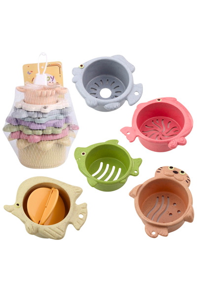 Three top online Set of 2in1 Pastel Bath Cups 6pcs