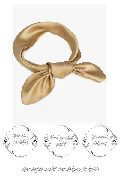 PratikDikisco Gold / Beige Satin Scarf