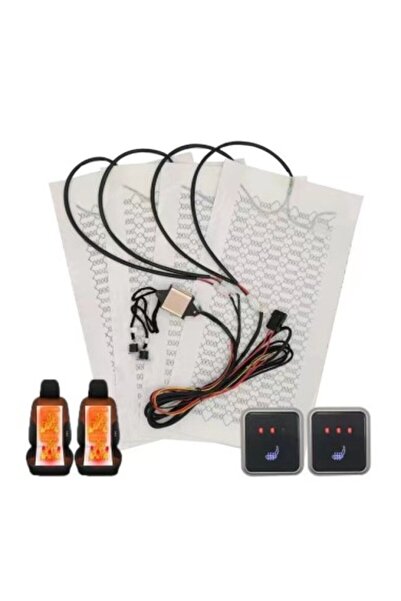 Xenon Bright Kit de încălzire a scaunului de 12V, format din 4 piese, cu 3 vi...
