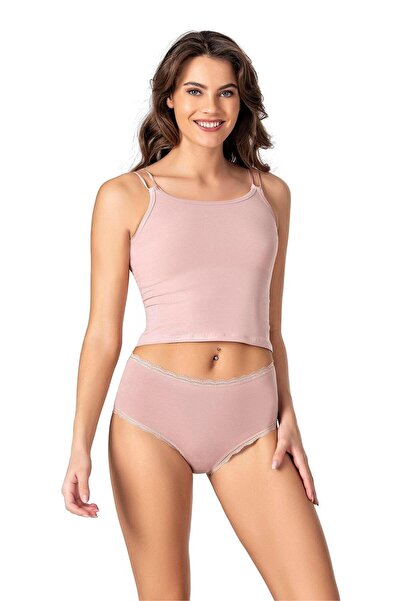 OBJE Women's Powder Double Rope Strap Crop Top