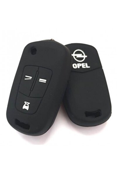 Xenon Bright Husă cheie auto Opel din silicon cu 3 butoane, neagră