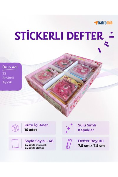 KATREMİA STİCKERLİ DEFTER - KUTULU