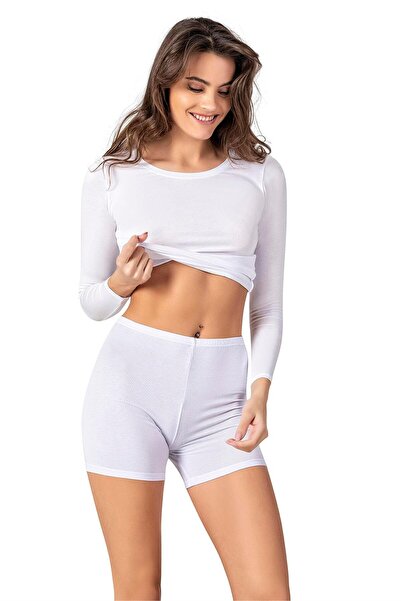 OBJE Women's White Modal Sports Leggings