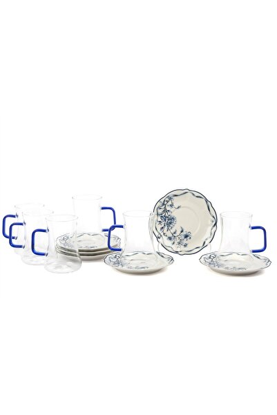 Mikasa Moor Luna Blue 6-Person Glass Tea Cup Set 180ml