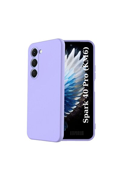 HANPORIUM غطاء سيليكون متوافق مع تكنو سبارك 40 برو KM6 - غطاء مرن بلون الباست...