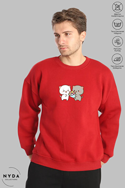 Nyda Collections Unisex Bubu Dudu Printed Crew Neck Hoodless Oversized 100% C...