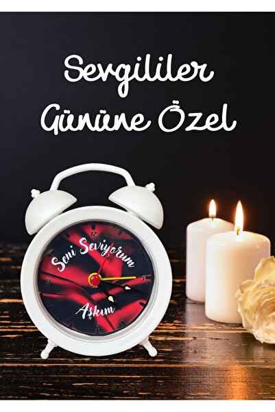 Home Sevgililer Gününe Özel Hediyelik Alarm Çalar Masa Saati
