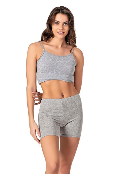 OBJE Women's Gray Modal Sports Leggings