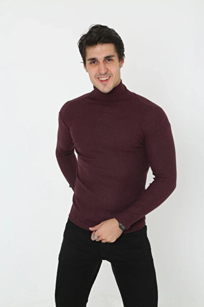 BLACK MODBLACK Dadya Men's Kaşkorse High Neck Full Lycra Terry Body Sweater -...