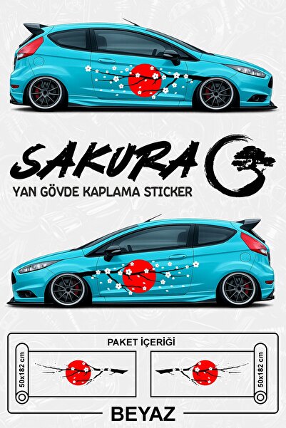Stikacar SAKURA Yan Gövde Kaplama Sticker