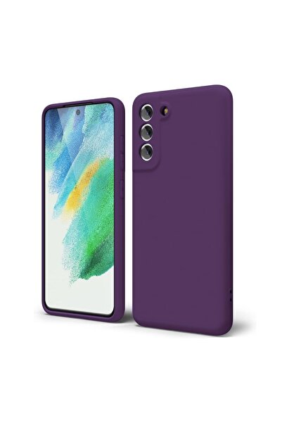 HANPORIUM حافظة سيليكون متوافقة مع هاتف سامسونج جالاكسي S21 FE - غطاء مرن بلو...