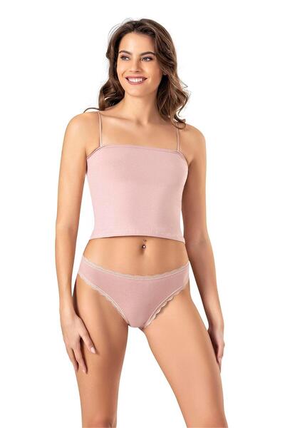 OBJE Kadın Pudra İp Askılı Crop