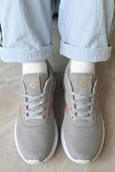 SOLAZER Kadın Ortopedik Elite Comfort Gri Sneaker Spor Ayakkabı