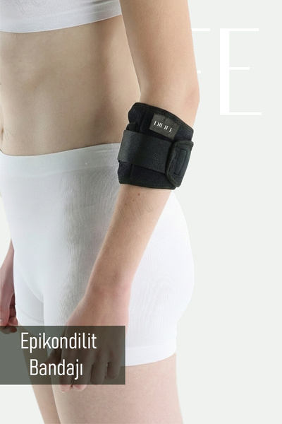DILIFE Epikondilit Bandajı Silikon Destekli Tenisçi Dirseği Ağrıları Silikon ...