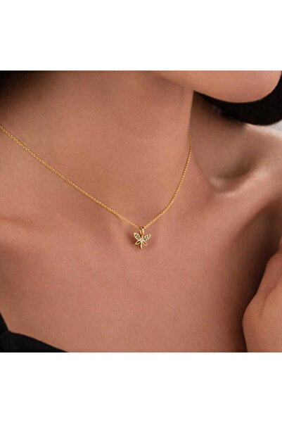 Ayzen Takı Minimal Tasarım Yusufcuk Figürlü Zirkon Taşlı Kolye - Gümüş Renk, ...