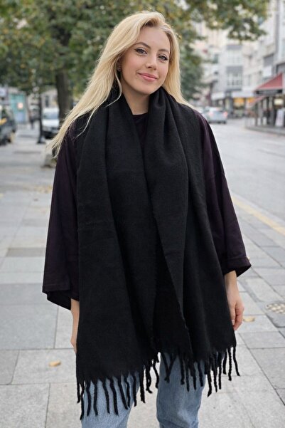 Çeşme Home Thick Textured Tassel Shawl – 50X200 cm (Color Options Available)