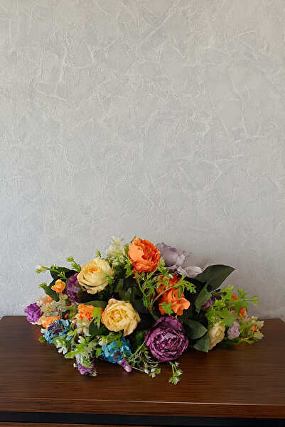 SAKLI ATÖLYEM Renkli aranjman masa çiçeği