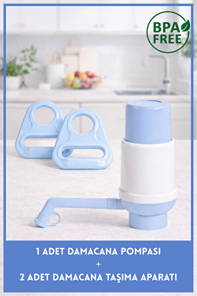 Dory 1 Adet Damacana Pompası + 2 Adet Damacana Taşıma Aparatı Seti