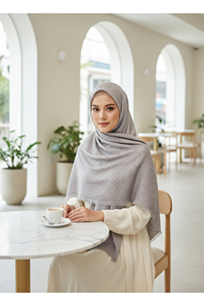 LadyCoco Summer Breeze Self-F Patterned Crepe Shawl