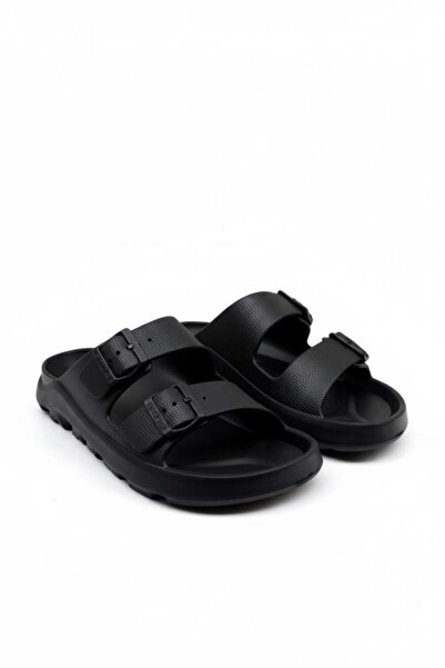 MİNAHOBİ Men's Double Buckle Anatomical Daily Light Sole Slippers - Wet Floor...