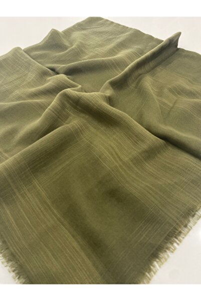 Bohemian وشاح قطني للكتابة باللون الكاكي مقاس 100x100 سم