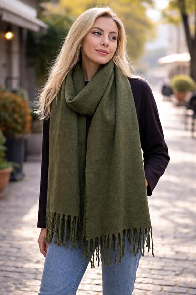 Çeşme Home Thick Textured Tassel Shawl – 50X200 cm (Color Options Available)