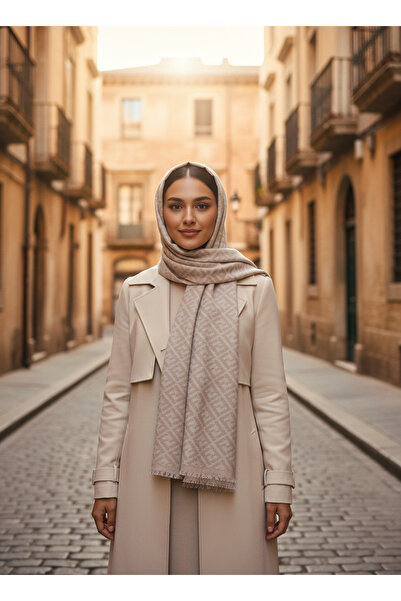 LadyCoco Summer Breeze Self-F Patterned Crepe Shawl