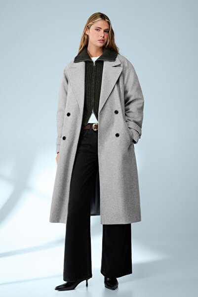 Bershka Kemerli yumuşak trençkot